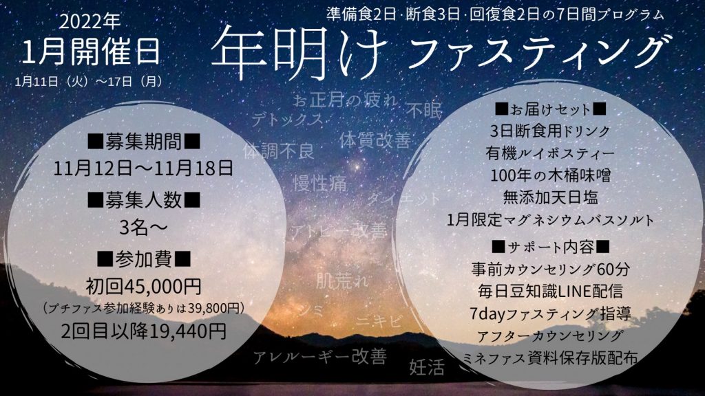 第7期新月ファスティング